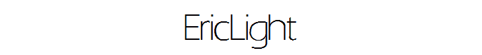 Eric Light font